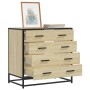 Cajonera de madera contrachapada color roble sonoma 70x41x70 cm de , Cajoneras - Ref: Foro24-849080, Precio: 123,50 €, Descue...