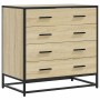 Cajonera de madera contrachapada color roble sonoma 70x41x70 cm de , Cajoneras - Ref: Foro24-849080, Precio: 123,50 €, Descue...
