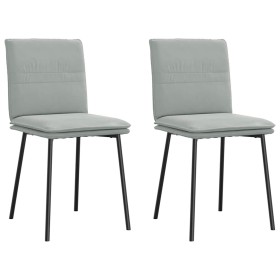 Sillas de comedor 2 unidades terciopelo gris claro de , Sillas de comedor - Ref: Foro24-4101244, Precio: 94,21 €, Descuento: %