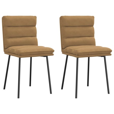 Sillas de comedor 2 unidades terciopelo marrón de , Sillas de comedor - Ref: Foro24-4101290, Precio: 96,10 €, Descuento: %