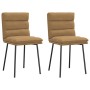 Sillas de comedor 2 unidades terciopelo marrón de , Sillas de comedor - Ref: Foro24-4101290, Precio: 96,10 €, Descuento: %