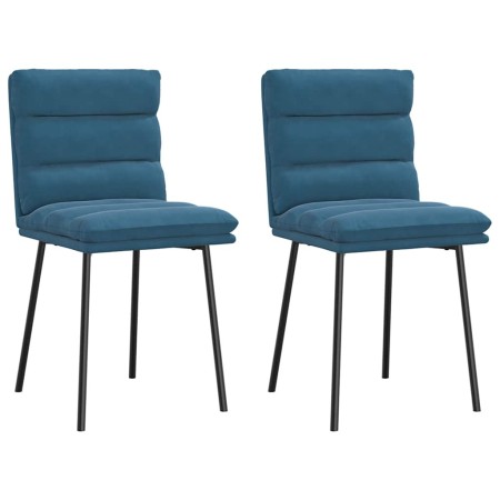 Sillas de comedor 2 unidades terciopelo azul de , Sillas de comedor - Ref: Foro24-4101292, Precio: 101,85 €, Descuento: %