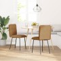 Sillas de comedor 2 unidades terciopelo marrón de , Sillas de comedor - Ref: Foro24-4101317, Precio: 88,87 €, Descuento: %