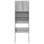 Armario de lavadora madera ingeniería gris sonoma 64x24x190 cm de , Accesorios para lavadoras y secadoras - Ref: Foro24-85913...