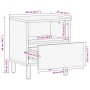 Mesilla de noche marrón 40x33x46 cm madera maciza mango de , Mesitas de noche - Ref: Foro24-4017726, Precio: 63,07 €, Descuen...