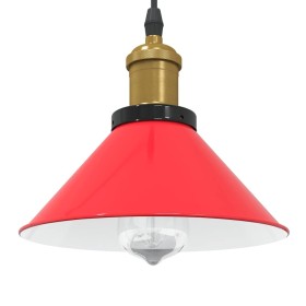Lámpara colgante regulable en altura E27 rojo brillante Ø 22cm de , Lámparas - Ref: Foro24-4103449, Precio: 29,60 €, Descuent...