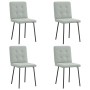 Sillas de comedor 4 unidades terciopelo gris claro de , Sillas de comedor - Ref: Foro24-3315157, Precio: 161,93 €, Descuento: %