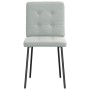 Sillas de comedor 4 unidades terciopelo gris claro de , Sillas de comedor - Ref: Foro24-3315157, Precio: 161,93 €, Descuento: %