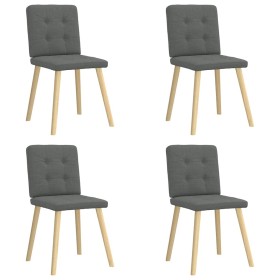 Sillas de comedor giratorias 4 unidades tela gris oscuro de , Sillas de comedor - Ref: Foro24-3315169, Precio: 195,49 €, Desc...
