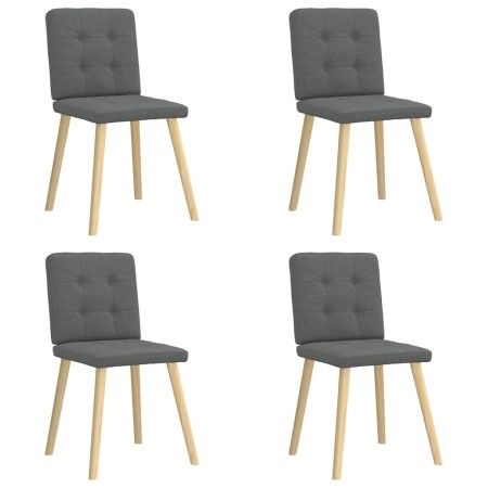 Sillas de comedor giratorias 4 unidades tela gris oscuro de , Sillas de comedor - Ref: Foro24-3315169, Precio: 195,49 €, Desc...