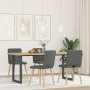 Sillas de comedor giratorias 4 unidades tela gris oscuro de , Sillas de comedor - Ref: Foro24-3315169, Precio: 195,49 €, Desc...