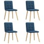 Sillas de comedor 4 unidades tela azul de , Sillas de comedor - Ref: Foro24-3315176, Precio: 195,49 €, Descuento: %