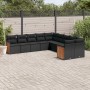 Set de sofás de jardín 10 pzas cojines ratán sintético negro en Conjuntos de jardín | Comprar online en Foru.es