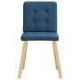 Sillas de comedor 4 unidades tela azul de , Sillas de comedor - Ref: Foro24-3315176, Precio: 195,49 €, Descuento: %