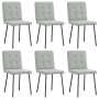Sillas de comedor giratorias 6 uds terciopelo gris claro de , Sillas de comedor - Ref: Foro24-3315427, Precio: 241,71 €, Desc...