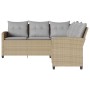 Sofá en forma de L con cojines ratán sintético beige de , Conjuntos de jardín - Ref: Foro24-365418, Precio: 336,05 €, Descuen...