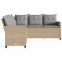 Sofá en forma de L con cojines ratán sintético beige de , Conjuntos de jardín - Ref: Foro24-365418, Precio: 336,05 €, Descuen...