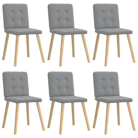 Sillas de comedor 6 unidades de tela gris claro de , Sillas de comedor - Ref: Foro24-3315438, Precio: 293,13 €, Descuento: %