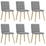 Sillas de comedor 6 unidades de tela gris claro de , Sillas de comedor - Ref: Foro24-3315438, Precio: 293,13 €, Descuento: %