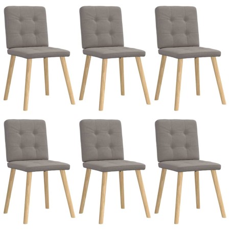Sillas de comedor 6 unidades de tela gris taupe de , Sillas de comedor - Ref: Foro24-3315444, Precio: 292,05 €, Descuento: %