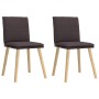 Sillas de comedor 2 unidades tela marrón oscuro de , Sillas de comedor - Ref: Foro24-4101259, Precio: 110,98 €, Descuento: %