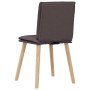 Sillas de comedor 2 unidades tela marrón oscuro de , Sillas de comedor - Ref: Foro24-4101259, Precio: 110,98 €, Descuento: %