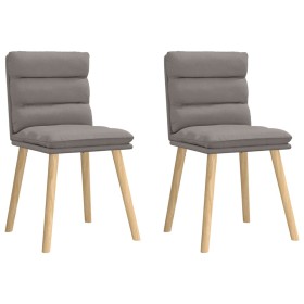 Sillas de comedor 2 unidades tela gris taupé de , Sillas de comedor - Ref: Foro24-4101299, Precio: 112,87 €, Descuento: %