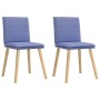 Sillas de comedor 2 uds tela azul jeans de , Sillas de comedor - Ref: Foro24-4101265, Precio: 110,42 €, Descuento: %