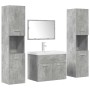 Set muebles de baño 5 piezas madera ingeniería gris hormigón de , Muebles de baño - Ref: Foro24-3324905, Precio: 311,73 €, De...