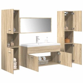 Juego de muebles de baño 5 pzas madera ingeniería roble Sonoma de , Muebles de baño - Ref: Foro24-3325031, Precio: 405,05 €, ...