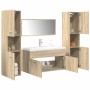Juego de muebles de baño 5 pzas madera ingeniería roble Sonoma de , Muebles de baño - Ref: Foro24-3325031, Precio: 405,05 €, ...