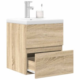 Set de muebles de baño 2 pzas madera contrachapada roble Sonoma de , Muebles de baño - Ref: Foro24-3325038, Precio: 167,03 €,...