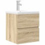 Set de muebles de baño 2 pzas madera contrachapada roble Sonoma de , Muebles de baño - Ref: Foro24-3325038, Precio: 167,03 €,...