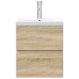 Set de muebles de baño 2 pzas madera contrachapada roble Sonoma de , Muebles de baño - Ref: Foro24-3325038, Precio: 167,03 €,...