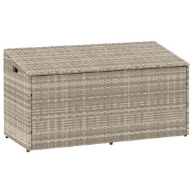 Caja almacenaje jardín ratán sintético gris claro 110x50x58 cm de , Cajas de almacenaje para exteriores - Ref: Foro24-4104073...