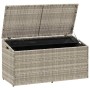 Caja almacenaje jardín ratán sintético gris claro 110x50x58 cm de , Cajas de almacenaje para exteriores - Ref: Foro24-4104073...