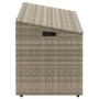 Caja almacenaje jardín ratán sintético gris claro 110x50x58 cm de , Cajas de almacenaje para exteriores - Ref: Foro24-4104073...