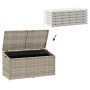 Caja almacenaje jardín ratán sintético gris claro 110x50x58 cm de , Cajas de almacenaje para exteriores - Ref: Foro24-4104073...