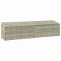 Caja almacenaje jardín ratán sintético gris claro 220x50x58 cm de , Cajas de almacenaje para exteriores - Ref: Foro24-4104078...