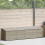 Caja almacenaje jardín ratán sintético gris claro 220x50x58 cm de , Cajas de almacenaje para exteriores - Ref: Foro24-4104078...