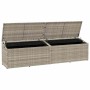 Caja almacenaje jardín ratán sintético gris claro 220x50x58 cm de , Cajas de almacenaje para exteriores - Ref: Foro24-4104078...