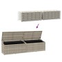 Caja almacenaje jardín ratán sintético gris claro 220x50x58 cm de , Cajas de almacenaje para exteriores - Ref: Foro24-4104078...