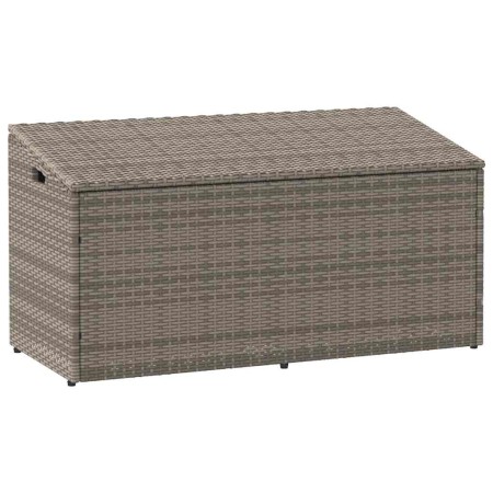 Caja de almacenaje de jardín ratán sintético gris 110x50x58 cm de , Cajas de almacenaje para exteriores - Ref: Foro24-4104071...