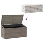 Caja de almacenaje de jardín ratán sintético gris 110x50x58 cm de , Cajas de almacenaje para exteriores - Ref: Foro24-4104071...