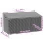 Caja de almacenaje de jardín ratán sintético gris 110x50x58 cm de , Cajas de almacenaje para exteriores - Ref: Foro24-4104071...