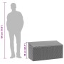 Caja de almacenaje de jardín ratán sintético gris 110x50x58 cm de , Cajas de almacenaje para exteriores - Ref: Foro24-4104071...