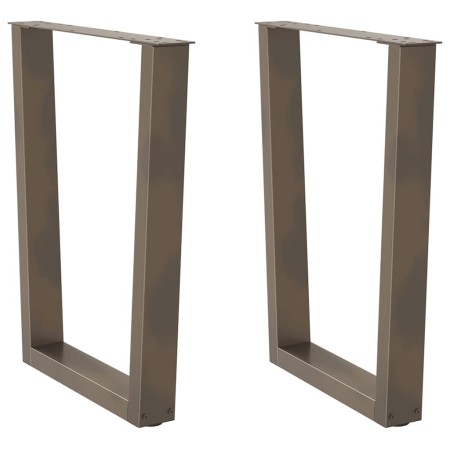 Patas para mesa de comedor en forma de V 2 uds acero natural de , Patas para mesas - Ref: Foro24-4012643, Precio: 90,11 €, De...