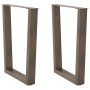 Patas para mesa de comedor en forma de V 2 uds acero natural de , Patas para mesas - Ref: Foro24-4012643, Precio: 90,11 €, De...