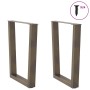 Patas para mesa de comedor en forma de V 2 uds acero natural de , Patas para mesas - Ref: Foro24-4012643, Precio: 90,11 €, De...