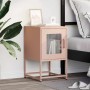 Mesita de noche de acero laminado en frío rosa 36x39x60,5 cm de , Mesitas de noche - Ref: Foro24-853327, Precio: 52,24 €, Des...